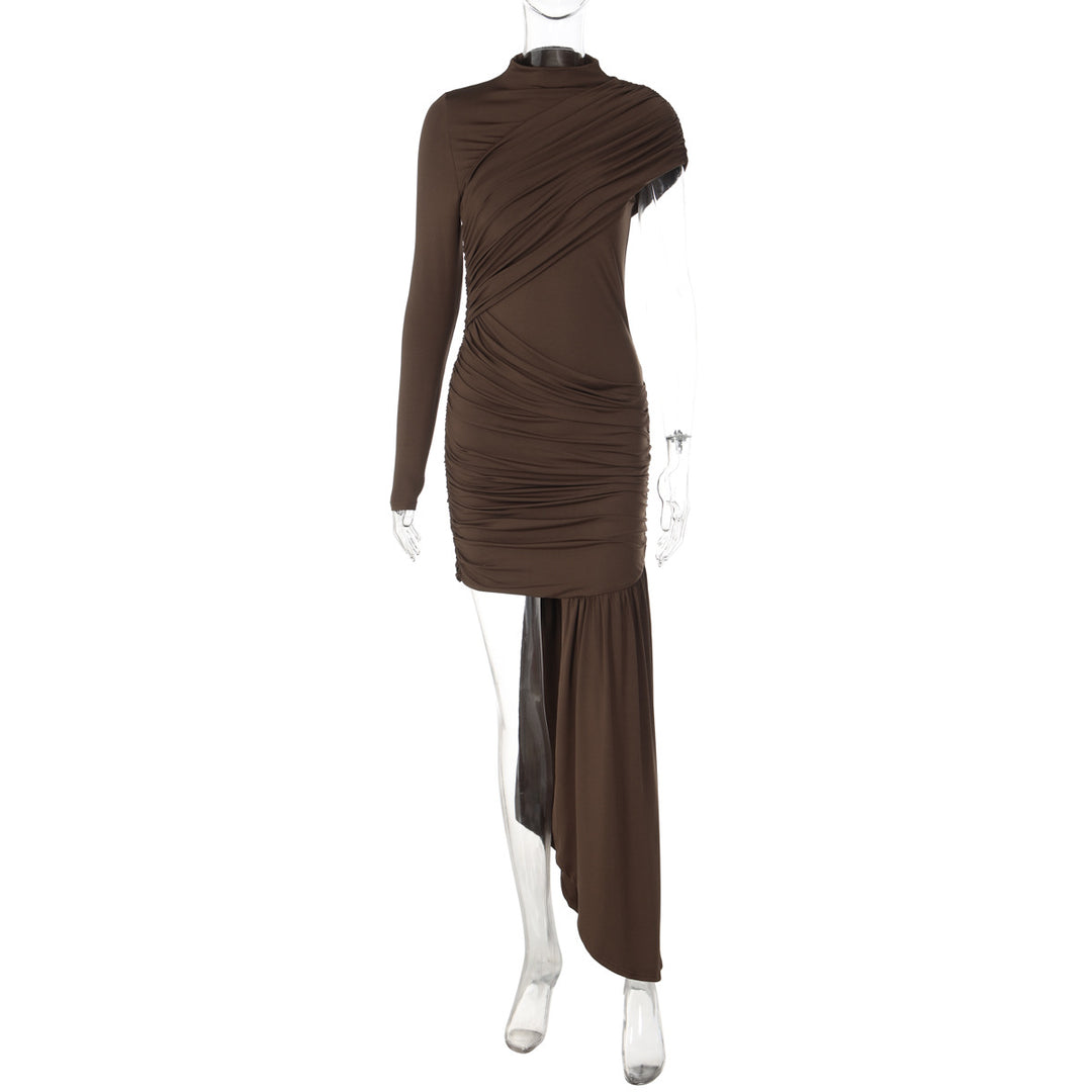Damen Raffiniertes Maxikleid mit asymmetrischem Saum und Drapé R&B
