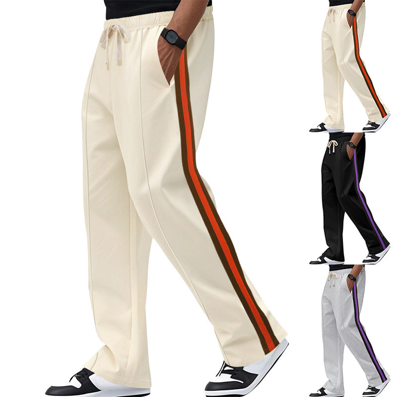 Herren Baumwoll-Cargo-Hose mit elastischem Bund und seitlichen Taschen R&B