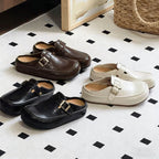 Damen stilvolle Clogs mit modischem Schnallenverschluss und hochwertigen Materialien R&B