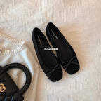 Damen Ballerinas aus hochwertigem Filz mit verspieltem Schleifendetail
