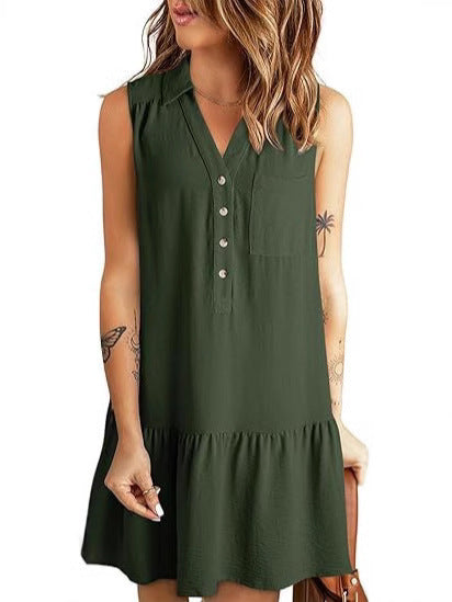 Damen Hemdblusenkleid mit geschmeidigem Fall und elegantem Rüschenabschluss R&B