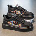 Damen modische Sneakers mit einzigartigem Ethno-Design und bequemer Plattformsohle R&B