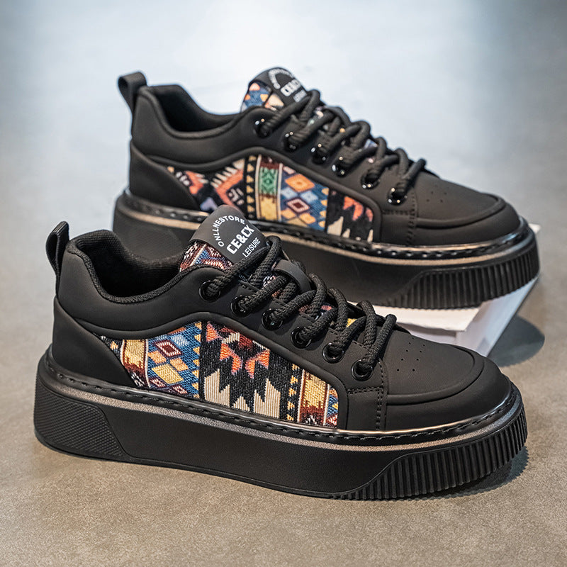 Damen modische Sneakers mit einzigartigem Ethno-Design und bequemer Plattformsohle R&B