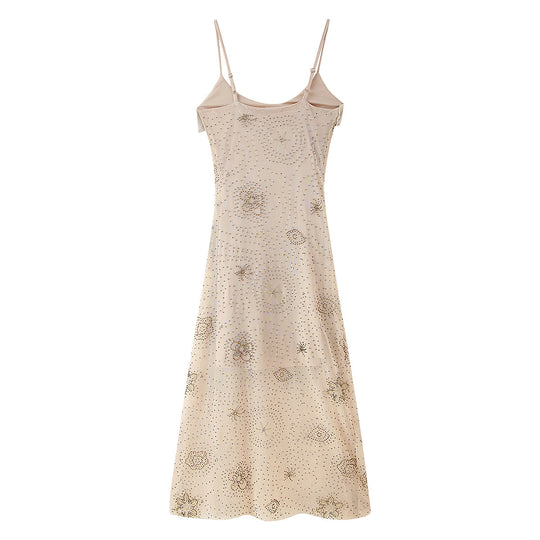 Damen Midikleid mit floralem Rüschendesign und zarten Pailletten R&B