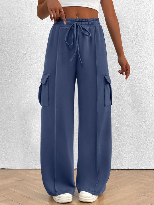 Damen Cargo-Hose mit weitem Schnitt und elastischem Bund R&B