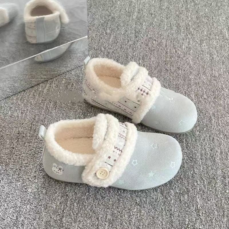 Damen Flauschige Hausschuhe mit verstellbarem Riemen und weich gefüttertem Innenfutter R&B
