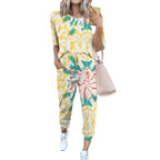 Damen Leichter Freizeit-Jumpsuit mit einem auffälligen Batik-Muster und praktischen Taschen R&B