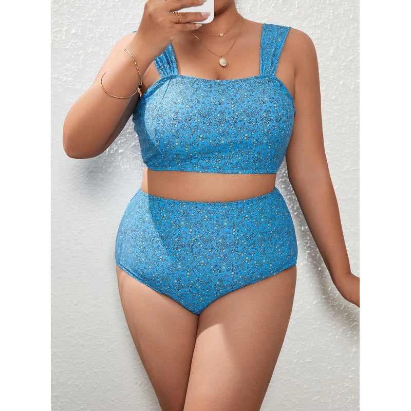 Damen Crop-Top Bikini mit hohem Bund R&B