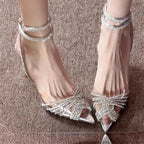 Damen Glamouröse High Heels mit funkelnden Riemchen R&B