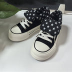 Damen Lässige Sneakers mit abnehmbaren Kragen und einzigartigem Sternenmuster