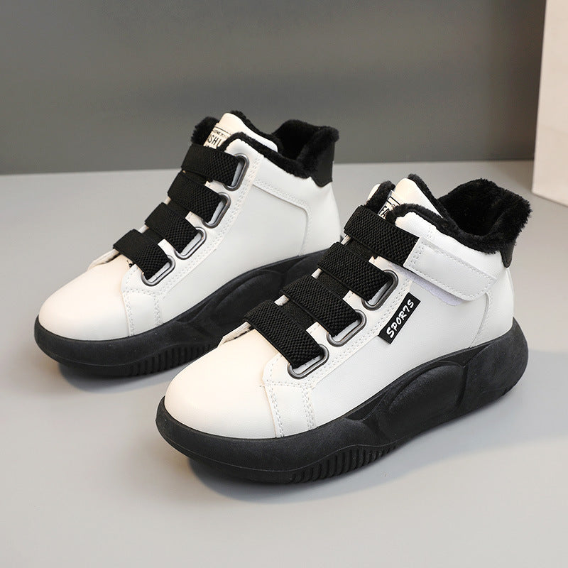 Damen Sportliche High-Top Sneakers mit Fellfutter von R&B