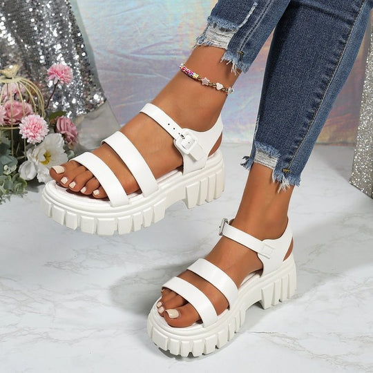 Damen Komfortable Riemensandalen mit robustem Profil R&B