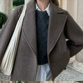 Damen Oversized Wollmantel R&B
