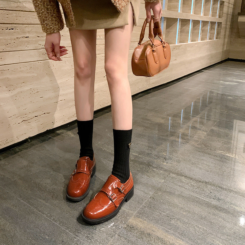 Damen Schnürschuhe mit doppeltem Riemen R&B