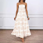 Damen Maxikleid mit raffiniertem Design und luftigen Trägern R&B
