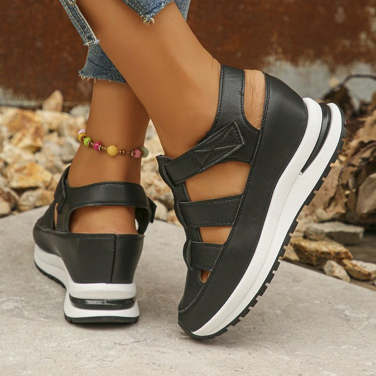 Damen Komfortable Wedge-Sandalen mit atmungsaktiven Riemen R&B