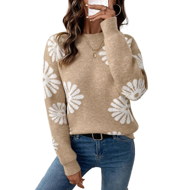 Damen Pullover mit floralen Motiven R&B