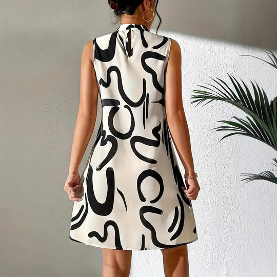 Damen modisches ärmelloses Kleid R&B