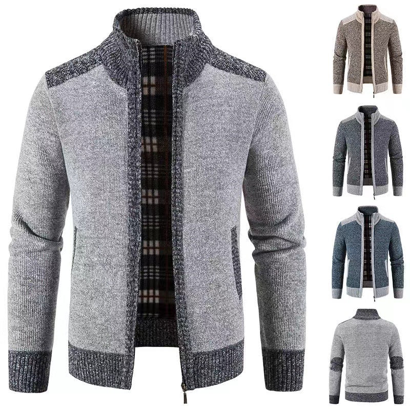 Herren Strickjacke mit modernem Reißverschluss R&B