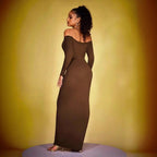 Damen Etuikleid mit schulterfreier, eleganter Silhouette R&B