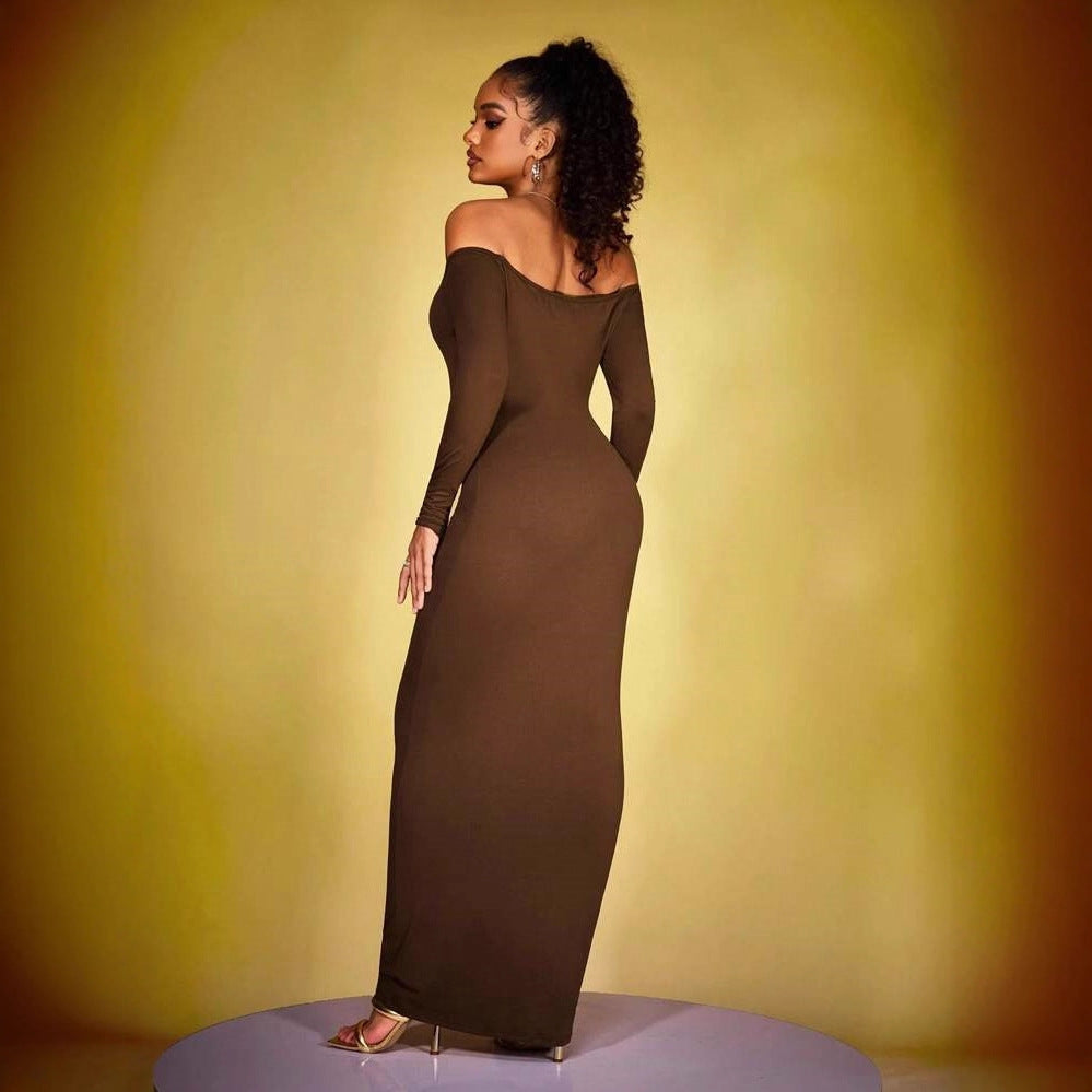 Damen Etuikleid mit schulterfreier, eleganter Silhouette R&B