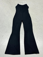 Damen Fluffiger Jumpsuit mit weiten Beinen und raffiniertem Rückenausschnitt R&B