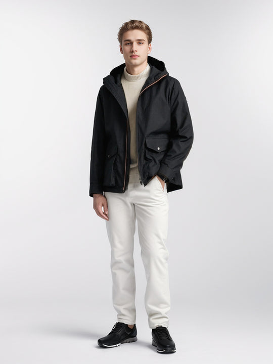 Herren Outdoormantel mit abnehmbarer Kapuze R&B