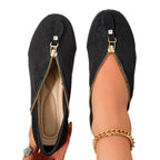 Damen Elegante Slip-On Schuhe mit Reißverschluss R&B