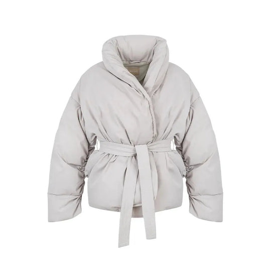 Damen Praktische und modische Daunenjacke mit Gürtel R&B