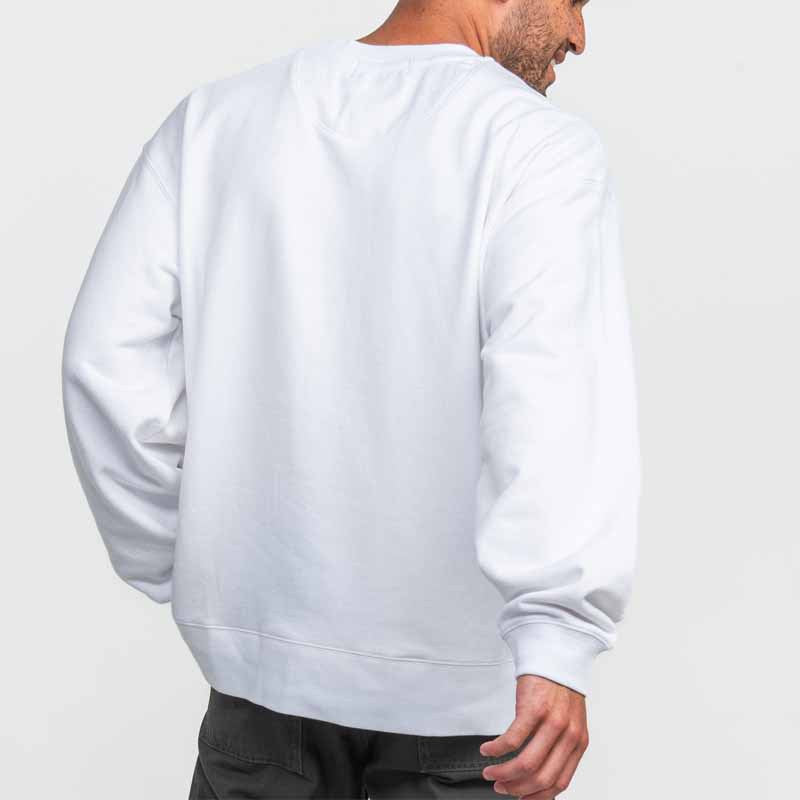 Herren lässiger Rundhals-Sweatshirt mit Vintage-Waschung und bequemen Bund