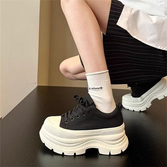 Damen High-Top Sneakers mit dicker Sohle und atmungsaktivem Obermaterial R&B