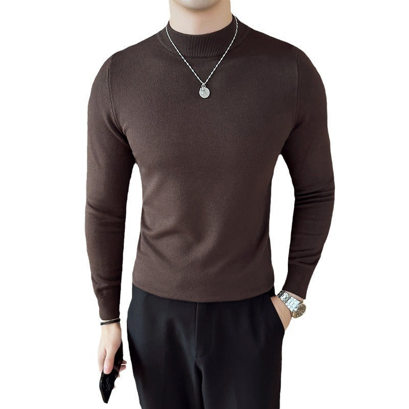 Herren modischer Pullover mit hohem Kragen und eleganter Passform R&B