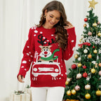Damen Pullover mit festlichem Reindeer-Design R&B