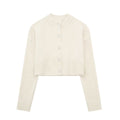 Damen cropped Strickjacke mit eleganten Knopfdetails R&B