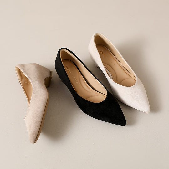 Damen elegante spitze Pumps mit metallic Oberfläche R&B