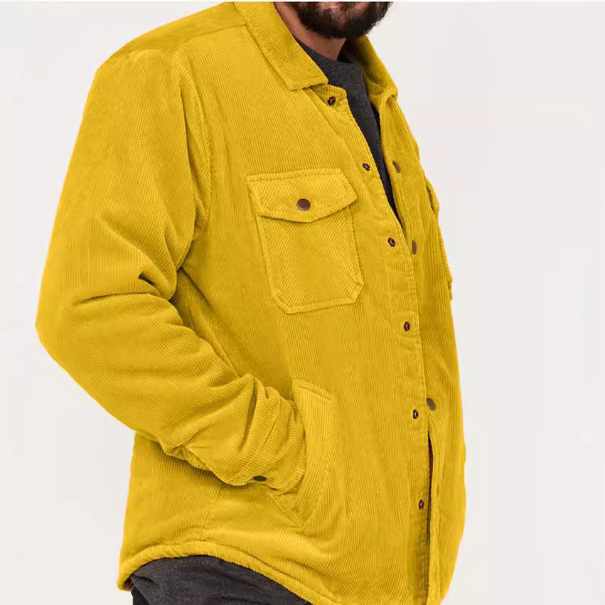 Herren Cordjacke mit praktischen Taschen und stylischem Design R&B