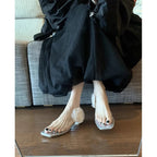 Damen elegante Mules mit dekorativen Blumenakzenten R&B