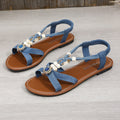 Damen Sandalen mit dekorativen Perlen und modischen Schnürdetails