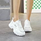 Damen Chunky Sneakers mit atmungsaktivem Obermaterial und stoßdämpfender Sohle R&B