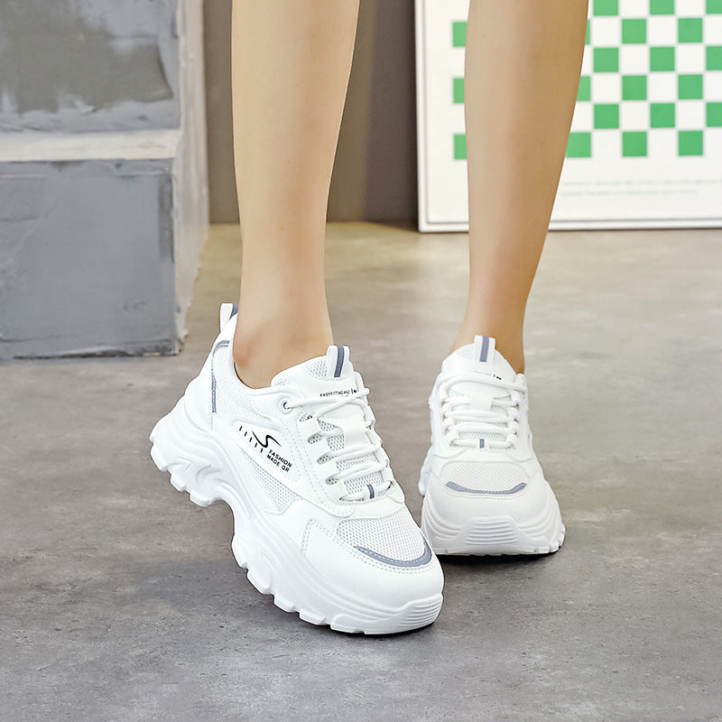 Damen Chunky Sneakers mit atmungsaktivem Obermaterial und stoßdämpfender Sohle R&B