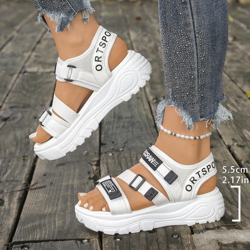 Damen Sportliche Sandalen mit verstellbarem Riemen und rutschfester Sohle R&B