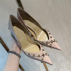 Damen elegante Stiletto-Pumps mit ausgefallenem Schnallen-Design R&B
