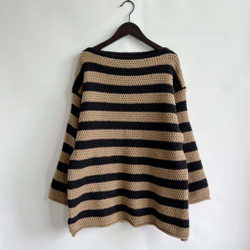 R&B | Gestreifter Strickpullover Mit Sanften Farben