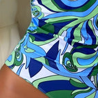 Damen Einteiliger Badeanzug mit floralem Design und Rüschendetails R&B