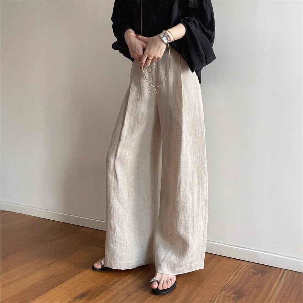 Damen Weite Leinenhose R&B
