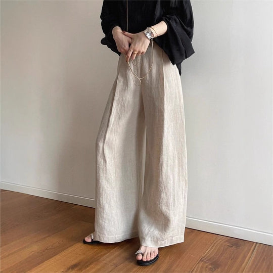 Damen Weite Leinenhose R&B