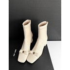 Damen Elegante Stiefeletten mit dekorativem Schmuckelement R&B