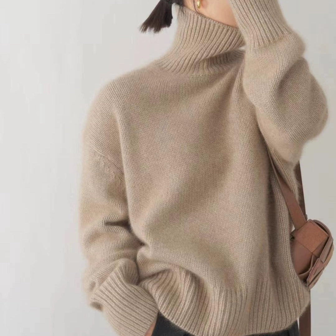 Damen Casual Rollkragenpullover R&B