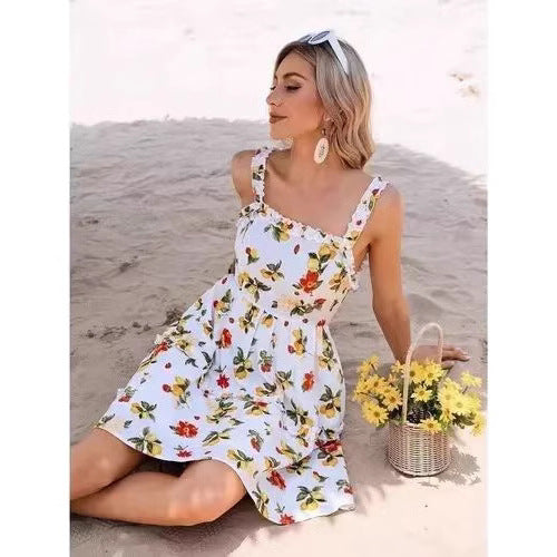 Damen luftiges Sommerkleid mit Blumenmuster R&B