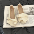 Damen Ballerina-Schuhe mit eleganter Rüschendekoration
